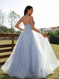 A-Line/Princess Ruffles V-neck Sleeveless Floor-Length Dresses TPP0001573