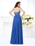 A-Line/Princess Sweetheart Applique Sleeveless Long Chiffon Dresses TPP0003971