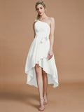 A-Line/Princess One-Shoulder Sleeveless Layers Asymmetrical Chiffon Bridesmaid Dresses TPP0005056