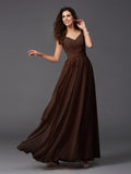 A-Line/Princess Straps Sash/Ribbon/Belt Sleeveless Long Chiffon Bridesmaid Dresses TPP0005143