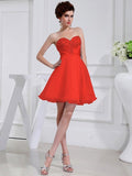 A-Line/Princess Beading Sweetheart Sleeveless Applique Elastic Woven Satin Organza Bridesmaid Dresses TPP0005651