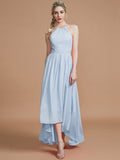 A-Line/Princess Halter Asymmetrical Sleeveless Chiffon Bridesmaid Dresses TPP0005582