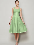 A-Line/Princess Straps Sleeveless Pleats Short Chiffon Bridesmaid Dresses TPP0005093