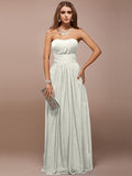 Sheath/Column Sweetheart Sleeveless Ruffles Long Bridesmaid Dresses TPP0005279