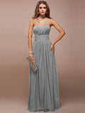 Sheath/Column Sweetheart Sleeveless Ruffles Long Bridesmaid Dresses TPP0005279