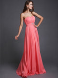 A-Line/Princess Strapless Beading Sleeveless Long Bridesmaid Dresses TPP0005079