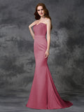 Trumpet/Mermaid Sweetheart Beading Sleeveless Long Satin Chiffon Bridesmaid Dresses TPP0005321