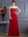 A-Line/Princess Sweetheart Sleeveless Beading Long Chiffon Mother of the Bride Dresses TPP0007438