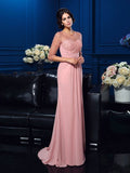 A-Line/Princess Scoop Beading 3/4 Sleeves Long Chiffon Mother of the Bride Dresses TPP0007135