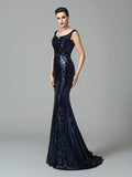 Trumpet/Mermaid Straps Sleeveless Long Sequins Dresses TPP0009103