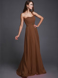 A-Line/Princess Strapless Beading Sleeveless Long Bridesmaid Dresses TPP0005079