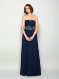 A-Line/Princess Sweetheart Beading Sleeveless Long Chiffon Mother of the Bride Dresses TPP0007425