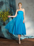 A-Line/Princess Strapless Applique Sleeveless Short Organza Mother of the Bride Dresses TPP0007270