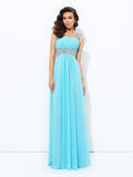 A-line/Princess Straps Sequin Sleeveless Long Chiffon Dresses TPP0002860