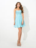 A-Line/Princess Sweetheart Beading Sleeveless Short Chiffon Cocktail Dresses TPP0008620