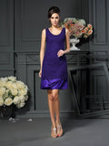 A-Line/Princess Square Beading Sleeveless Short Chiffon Mother of the Bride Dresses TPP0007430