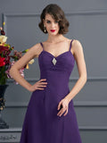 A-Line/Princess Spaghetti Straps Sleeveless Beading Short Chiffon Mother of the Bride Dresses TPP0007402