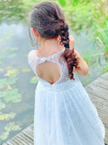 A-Line/Princess Lace Ruffles Scoop Sleeveless Ankle-Length Flower Girl Dresses TPP0007475