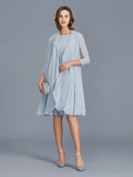 A-Line/Princess Scoop Ruffles Chiffon Knee-Length Sleeveless Mother of the Bride Dresses TPP0007224