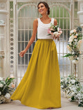 A-Line/Princess Chiffon Ruffles Scoop Sleeveless Floor-Length Bridesmaid Dresses TPP0004949