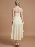 A-Line/Princess One-Shoulder Sleeveless Layers Asymmetrical Chiffon Bridesmaid Dresses TPP0005056