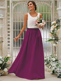 A-Line/Princess Chiffon Ruffles Scoop Sleeveless Floor-Length Bridesmaid Dresses TPP0004949