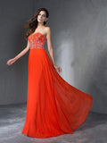 A-Line/Princess Sleeveless Sweetheart Long Beading Chiffon Dresses TPP0004149