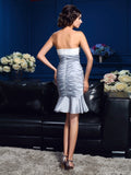 Sheath/Column Sweetheart Sleeveless Short Taffeta Mother of the Bride Dresses TPP0007403