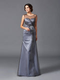 Sheath/Column Scoop Beading Sleeveless Long Net Mother of the Bride Dresses TPP0007301