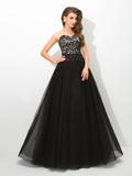 Ball Gown Sweetheart Lace Sleeveless Long Net Quinceanera Dresses TPP0002646