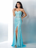 Trumpet/Mermaid Sweetheart Beading Long Sleeveless Lace Dresses TPP0003477