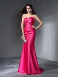 Trumpet/Mermaid Sweetheart Sleeveless Long Satin Dresses TPP0009219