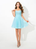 A-Line/Princess Sweetheart Beading Sleeveless Short Chiffon Cocktail Dresses TPP0008620