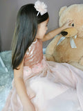 A-Line/Princess Chiffon Sequin Scoop Sleeveless Floor-Length Flower Girl Dresses TPP0007549