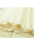 A-line/Princess Scoop Sleeveless Bowknot Tea-Length Lace Flower Girl Dresses TPP0007841