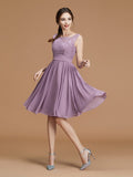 A-Line/Princess One-Shoulder Sleeveless Floor-Length Ruched Tulle Bridesmaid Dresses