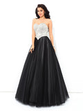 Ball Gown Sweetheart Paillette Sleeveless Long Net Quinceanera Dresses TPP0002917