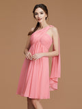 A-Line/Princess Bateau Sleeveless Floor-Length Hand-Made Flower Satin Bridesmaid Dresses