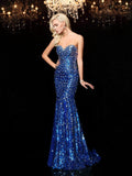 Trumpet/Mermaid Sweetheart Sequin Sleeveless Long Sequins Dresses TPP0002611