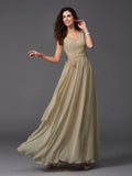 A-Line/Princess Straps Sash/Ribbon/Belt Sleeveless Long Chiffon Bridesmaid Dresses TPP0005143