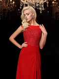 Sheath/Column Bateau Applique Short Sleeves Long Chiffon Mother of the Bride Dresses TPP0007209