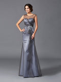 Sheath/Column Scoop Beading Sleeveless Long Net Mother of the Bride Dresses TPP0007301