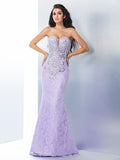 Trumpet/Mermaid Sweetheart Beading Sleeveless Long Lace Dresses TPP0002524