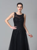 A-Line/Princess Straps Beading Sleeveless Long Net Mother of the Bride Dresses TPP0007280