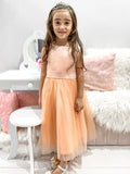 A-Line/Princess Tulle Bowknot Scoop Sleeveless Tea-Length Flower Girl Dresses TPP0007500