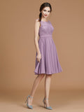 A-Line/Princess One-Shoulder Sleeveless Floor-Length Ruched Tulle Bridesmaid Dresses