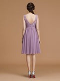 A-Line/Princess One-Shoulder Sleeveless Floor-Length Ruched Tulle Bridesmaid Dresses