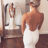 Charming Mermaid Wedding Dresses Long See Through Wedding Dresses Wedding Dresses