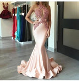 Mermaid Sexy Appliques Long Cheap Evening Dress Formal Women Dress prom dresses