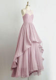 Pd61136 Charming Prom Dress Chiffon Prom Dress A-Line Prom Dress Pleat Evening